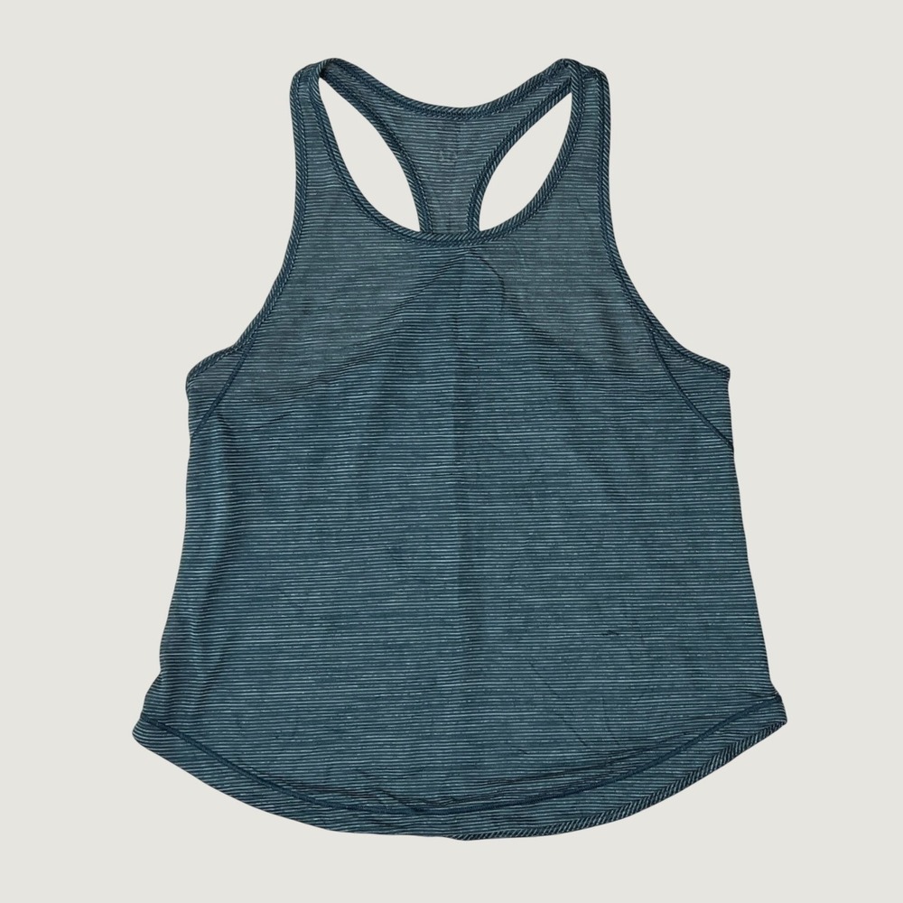Women's Lululemon Scoop Tank Top Racerback Teal Heathered Activewear Size 4